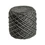 Kép 1/3 - MyPouf Royal 888 Grafit színű kör alakú pouf ülőke