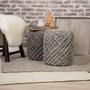 Kép 3/3 - MyPouf Royal 888 Barna kör alakú pouf ülőke