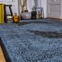 Kép 5/5 - myPalace 160 Zafir Kék és fekete mintás luxus szőnyeg