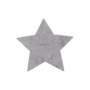 Kép 1/5 - MyLuna 858 Szürke színű csillag alakú puha gyerekszőnyeg 86-86cm