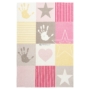 Kép 1/5 - MyStars 411 pink színű kockamintás gyerekszőnyeg 120-170